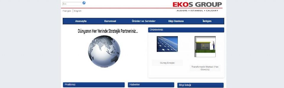 EKOS Grup,Ekosinerji,Web Sitesi